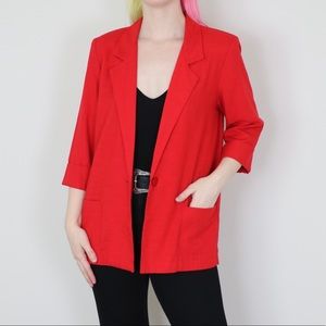 80s Alice Stuart Red Blazer Jacket Size Small